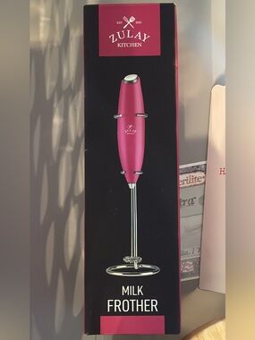 Pink Handheld Milk Frother